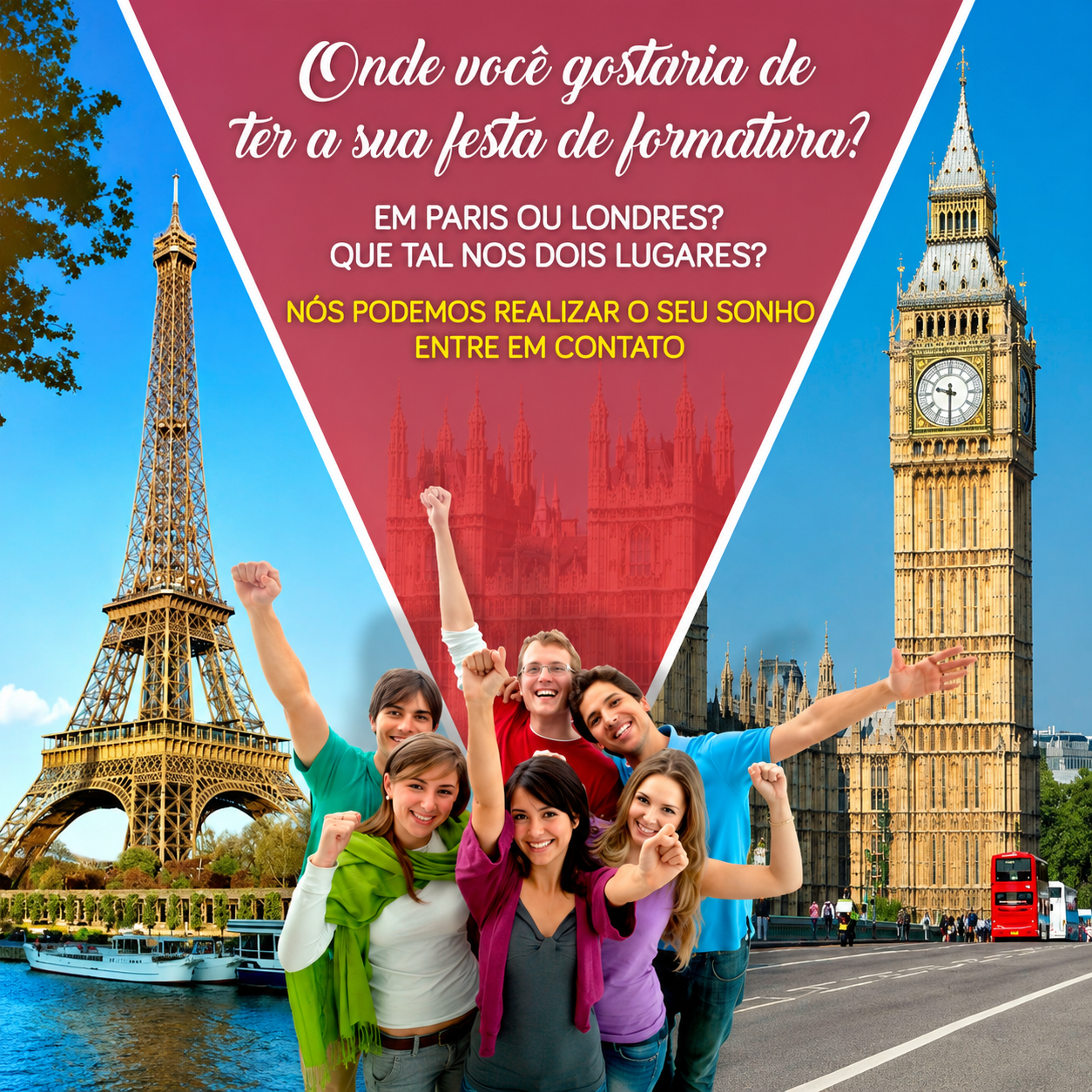 Aricshon English School - Cultural Tour Paris e Londres - Escola de Inglês em Cubatão